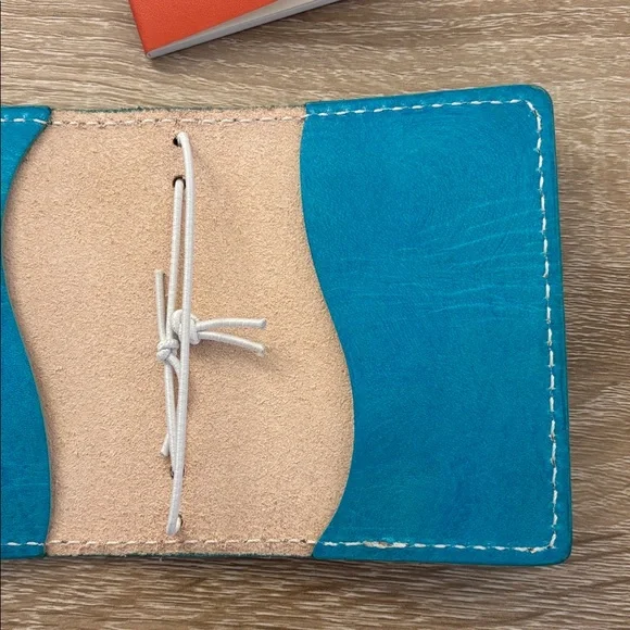 Chic Sparrow NANO Maplewood Turquoise Blue Made USA Leather Cover TN Notebook - Picture 6 of 16